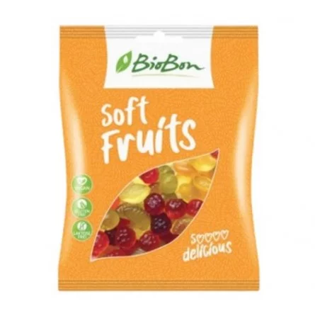 Golosinas de Fruta Bio SinGluten Bio Vegan 100g Biobon